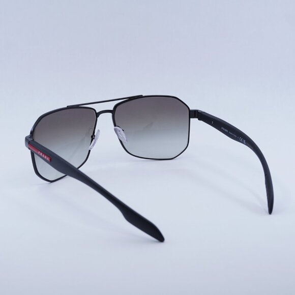 Prada Sport PS51VS 1BO5O0 Sunglasses Matte Black Square Frame, Grey Lenses - Picture 7 of 8